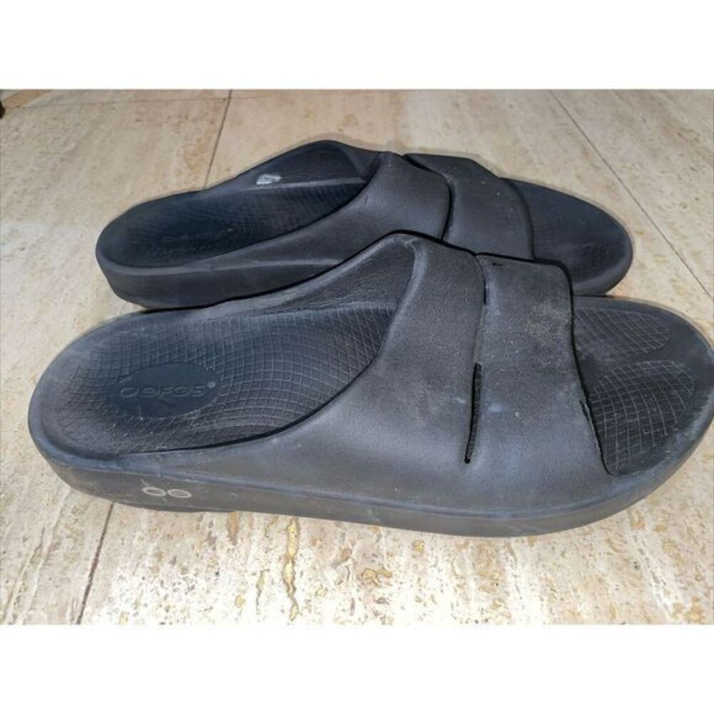 OOFOS Slide Lightweight Recovery Footwear Reduce Stress on Feet Black M9 W11